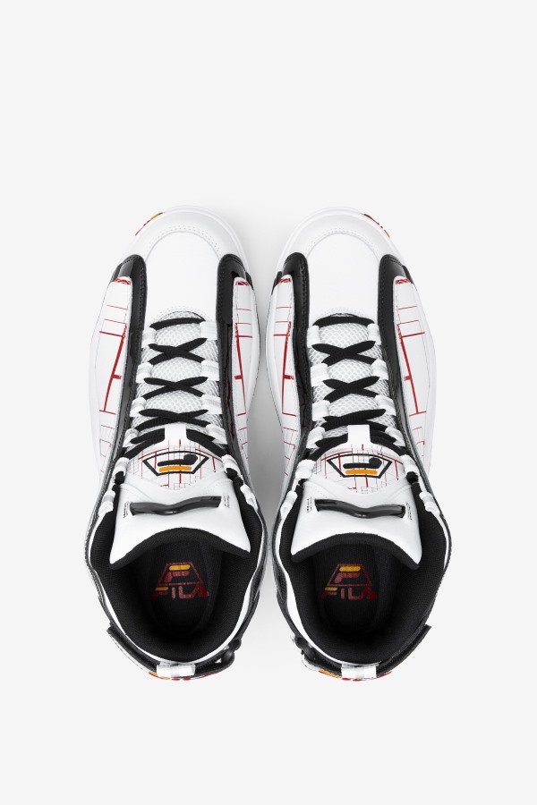 White/Black/Gold Men\'s Grant Hill 2 Fila Outlets