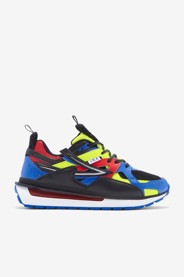 Men's Sandenal Black/Blue/Yellow Fila Outlets