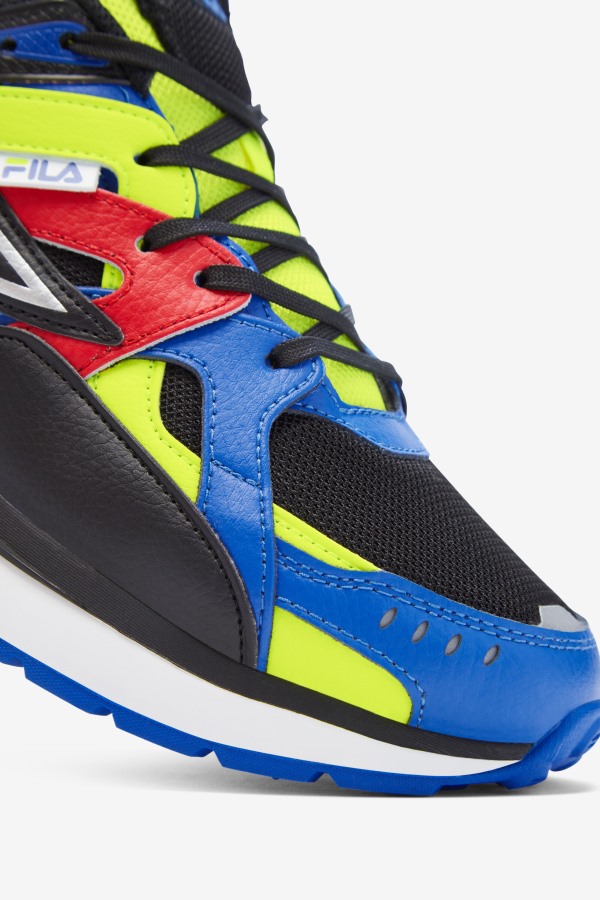 Men\'s Sandenal Black/Blue/Yellow Fila Outlets