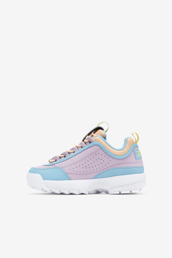 Blue/White/Orchid Fila Outlets Big Kids\' Disruptor 2 Premium