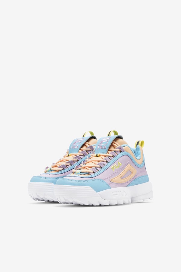 Blue/White/Orchid Fila Outlets Big Kids\' Disruptor 2 Premium