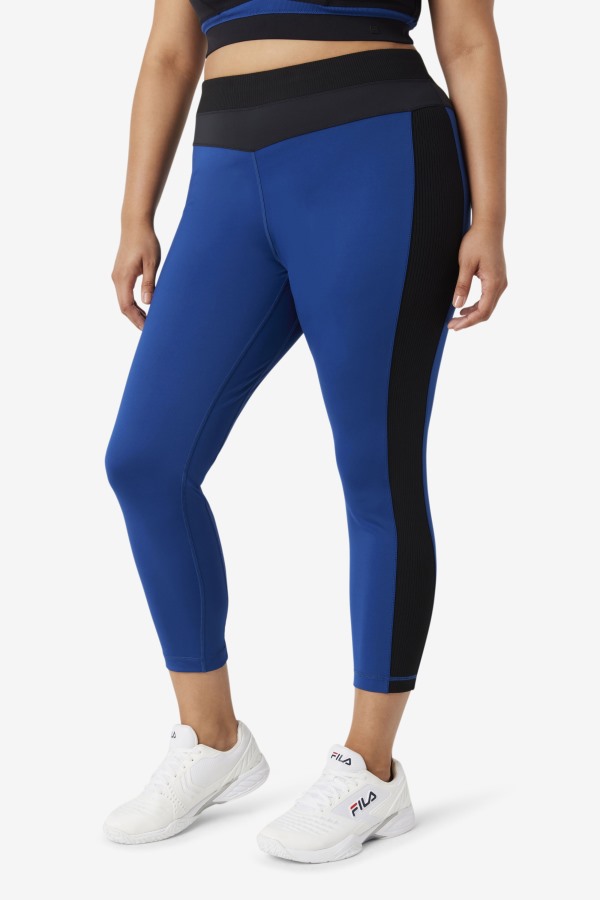 Forza Texture High Waist Legging Fila Outlets Navy Peony/Black