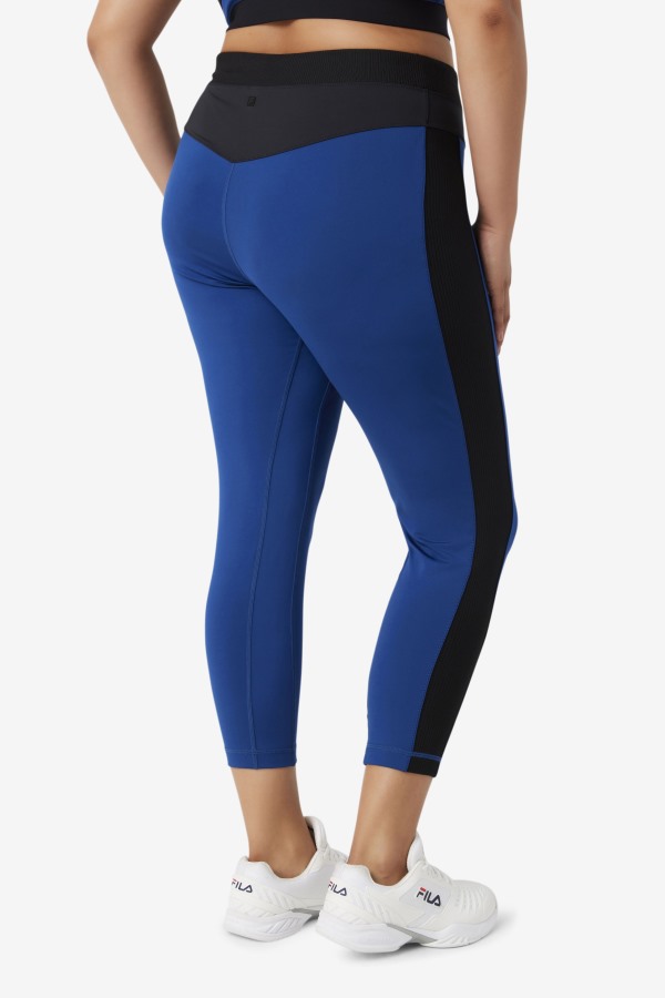 Forza Texture High Waist Legging Fila Outlets Navy Peony/Black