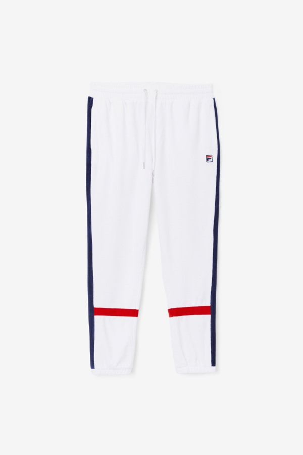 Fila Outlets White/Navy/Red Ravid Velour Pant