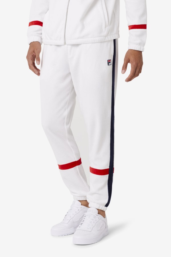 Fila Outlets White/Navy/Red Ravid Velour Pant