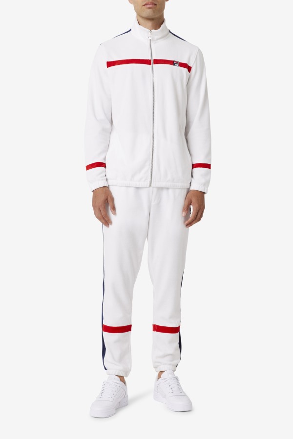 Fila Outlets White/Navy/Red Ravid Velour Pant