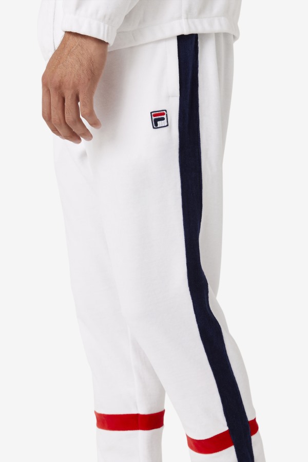 Fila Outlets White/Navy/Red Ravid Velour Pant