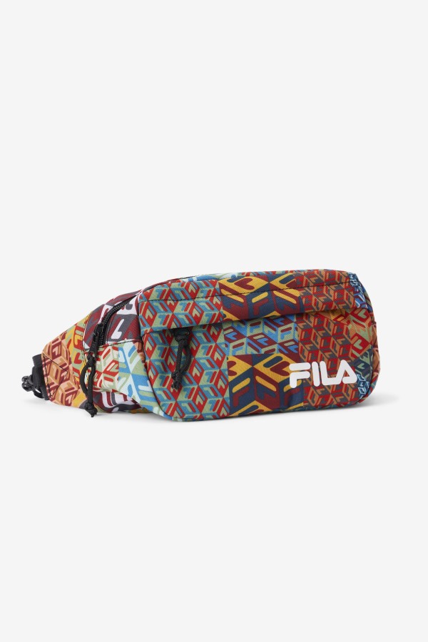 Fila Outlets Ocean/Yellow/White Jorina Patch Print Fanny Pack