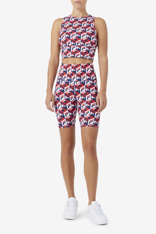 Fila Outlets Red/Navy/White Ainhoa Bike Short
