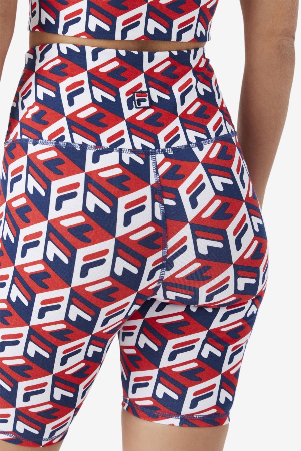 Fila Outlets Red/Navy/White Ainhoa Bike Short