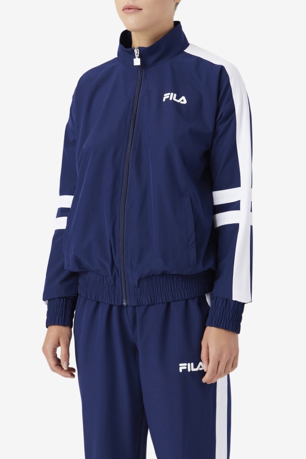 Navy/White Jovia Track Jacket Fila Outlets