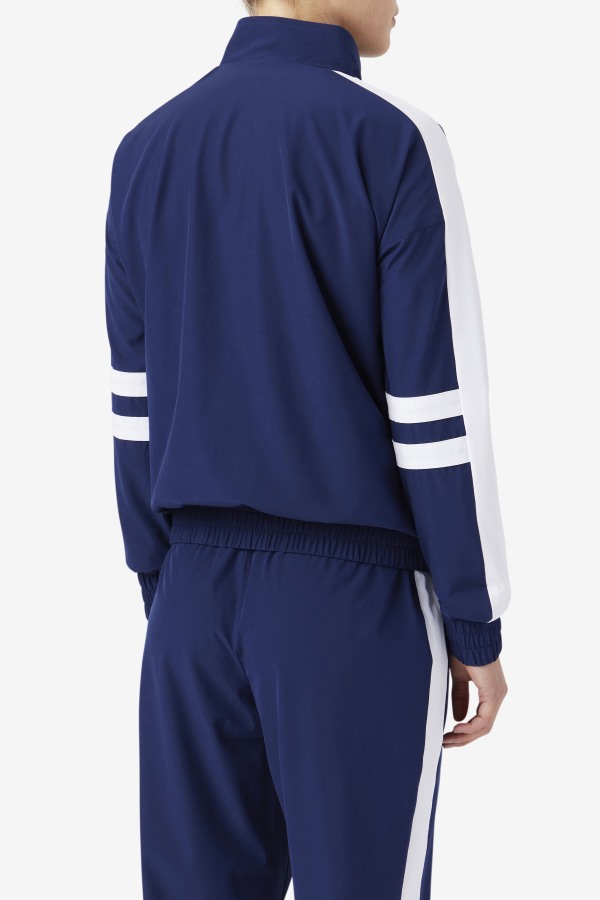 Navy/White Jovia Track Jacket Fila Outlets