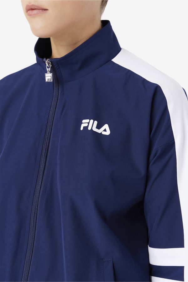 Navy/White Jovia Track Jacket Fila Outlets