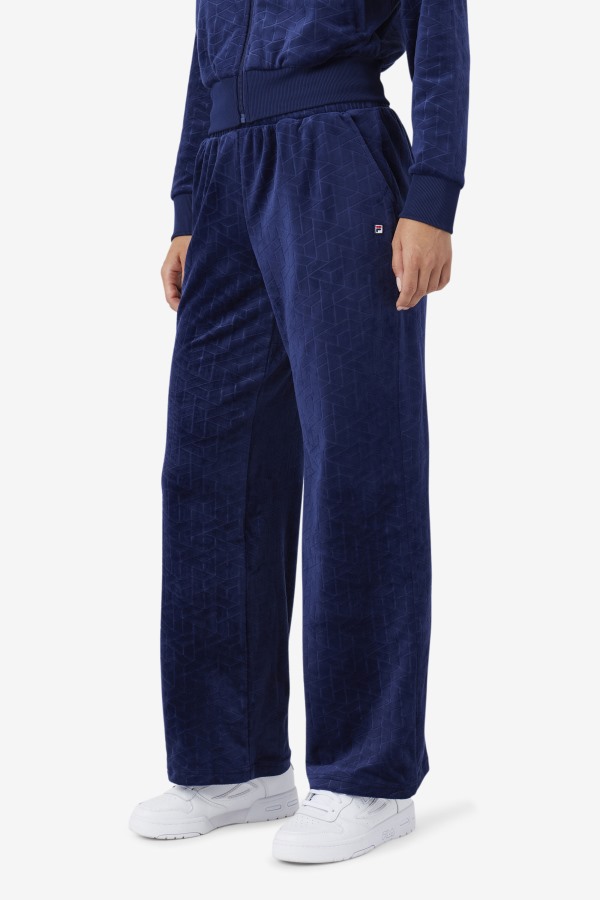 Devika Velour Track Pant Fila Outlets Navy