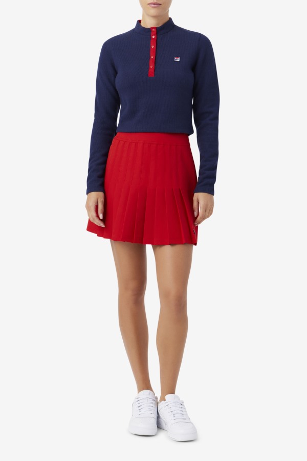 Navy Fila Outlets Josie Half Zip Top