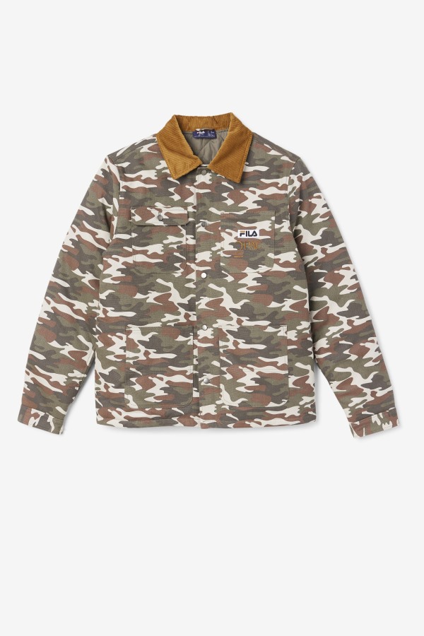 2Pac Jacket Fila Outlets Camo Print/Bronze Brown