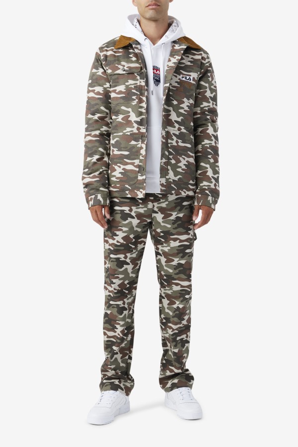 2Pac Jacket Fila Outlets Camo Print/Bronze Brown