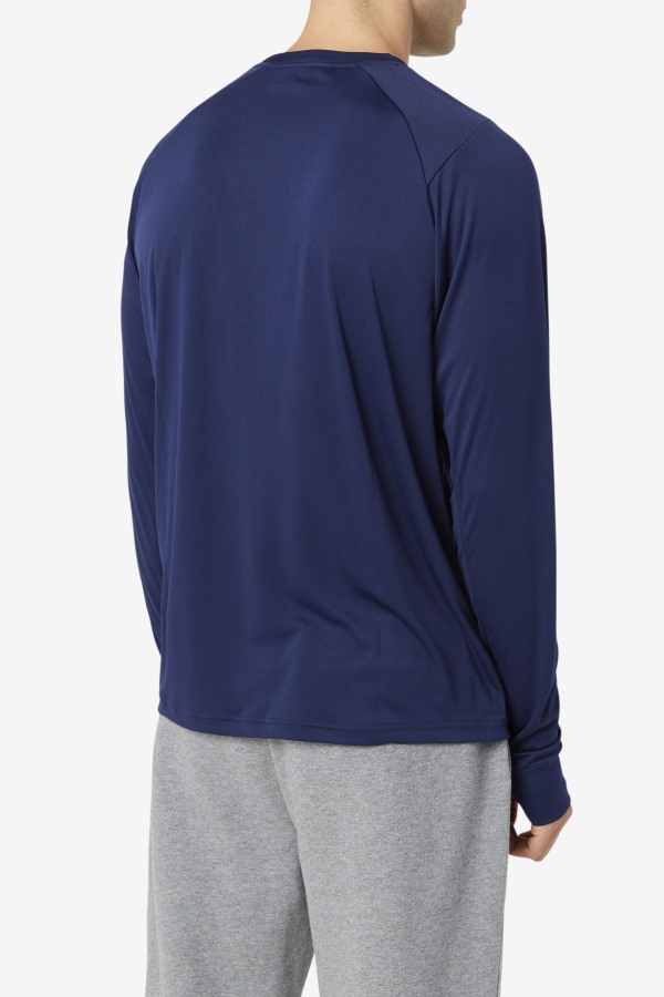 Peacoat/Black Jazam Long Sleeve Crew Fila Outlets