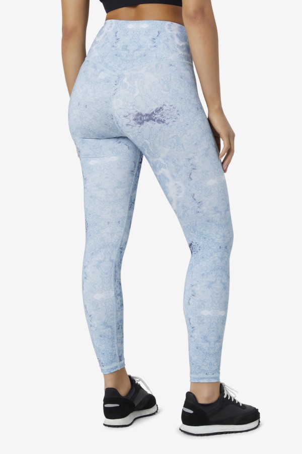 Blue Fog Print Forza Sleek 7/8 Leggings Fila Outlets