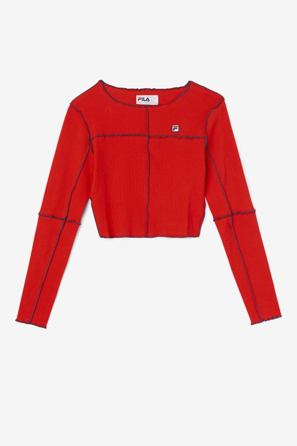 Fila Outlets Red Brooklynn Top