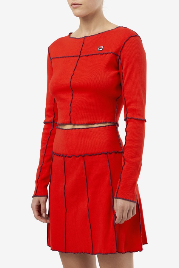 Fila Outlets Red Brooklynn Top
