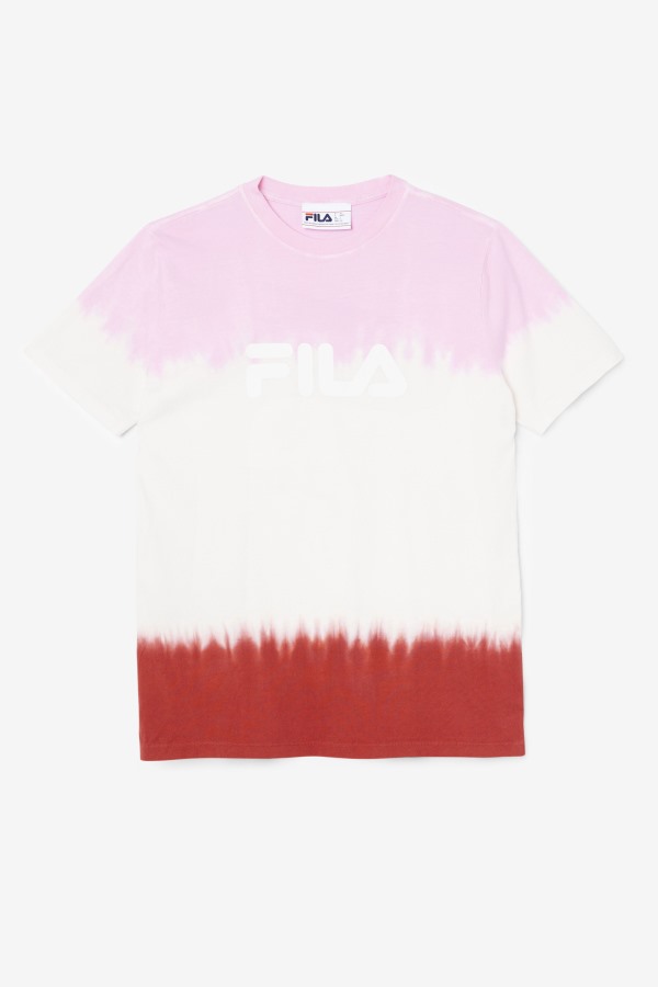 Pirouette/White/Earth Red Fila Outlets Alivia Tie Dye Tee