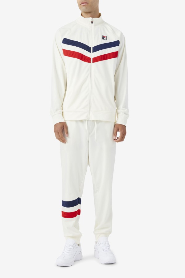 Egret/Red/Navy Fila Outlets Jaya Track Pant