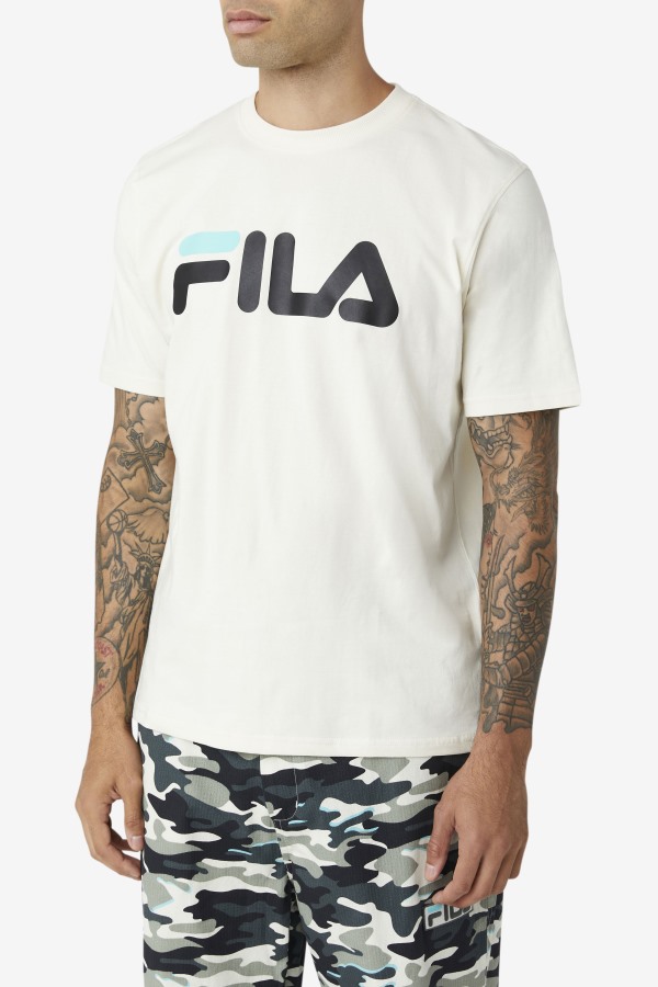 Turtledove/Black/Blue Men\'s Eagle Tee Fila Outlets