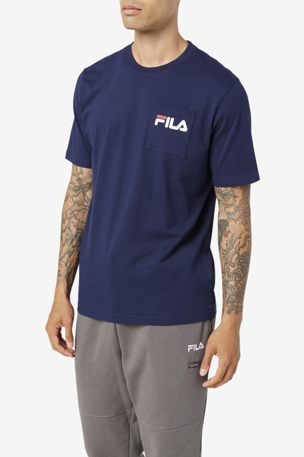 Peacoat Fila Outlets Curtis Pocket Tee