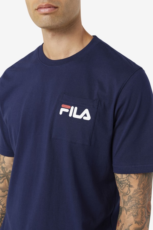 Peacoat Fila Outlets Curtis Pocket Tee