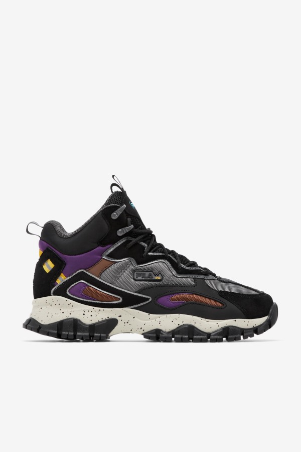 Fila Outlets Men's Ray Tracer Tr 2 Mid Black/Purple/Pelican