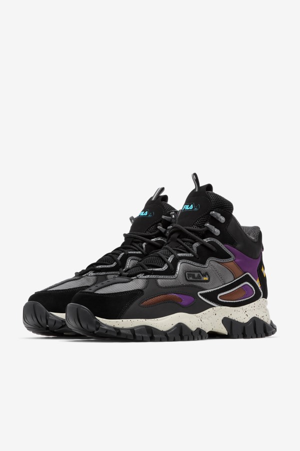 Fila Outlets Men\'s Ray Tracer Tr 2 Mid Black/Purple/Pelican