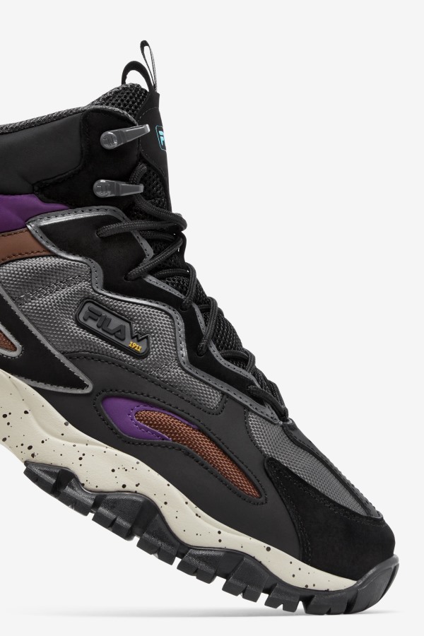 Fila Outlets Men\'s Ray Tracer Tr 2 Mid Black/Purple/Pelican