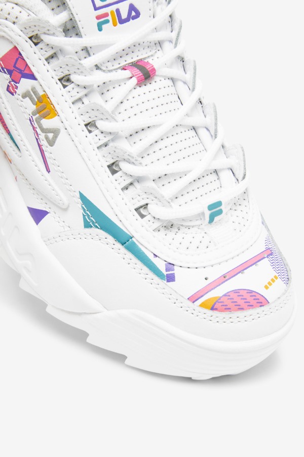 White/Bubblegum/Blue Big Kids\' Disruptor 2 Premium Fila Outlets