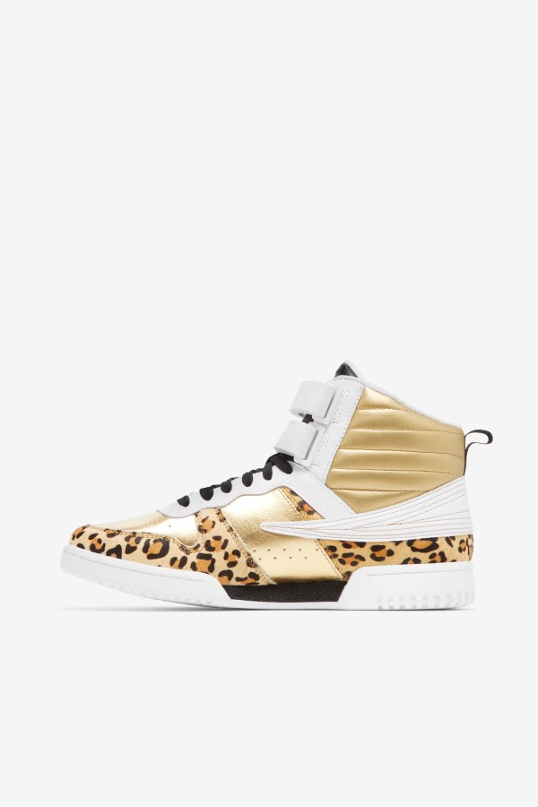 Fila Outlets Metallic Gold/White/Black Women\'s F-14 Metallic