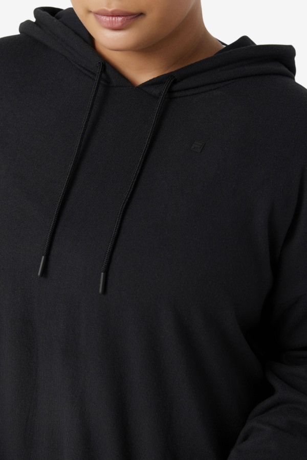 Fi-Lux Cropped Black Hoodie Fila Outlets