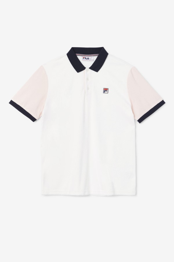Gramme Polo Fila Outlets Marshmallow/Pink/Navy