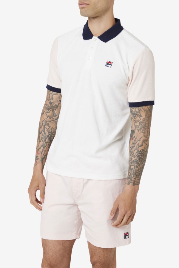 Gramme Polo Fila Outlets Marshmallow/Pink/Navy