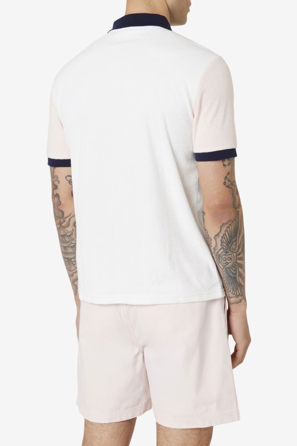 Gramme Polo Fila Outlets Marshmallow/Pink/Navy