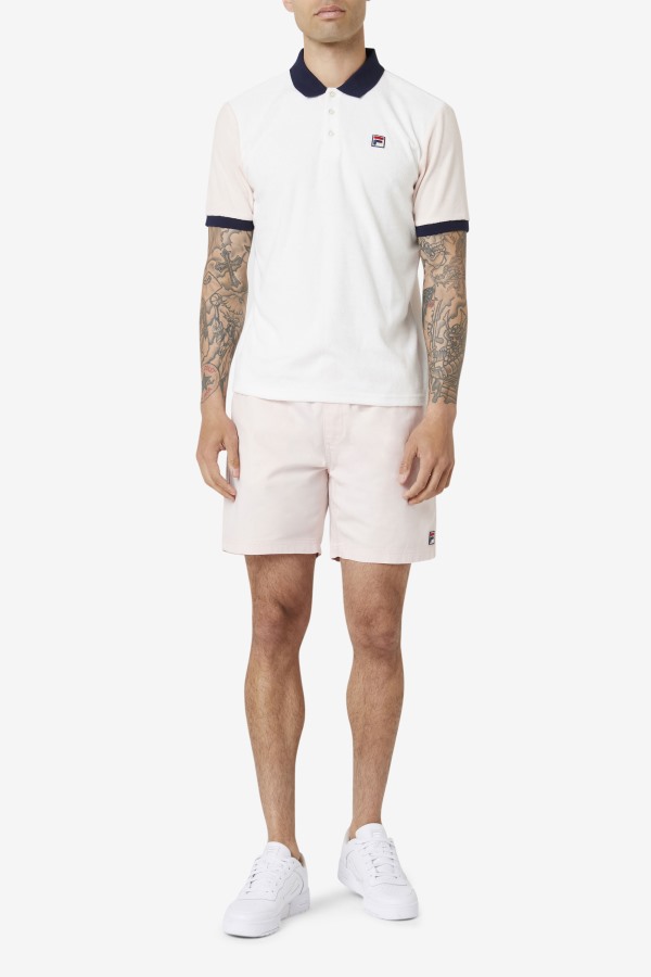 Gramme Polo Fila Outlets Marshmallow/Pink/Navy