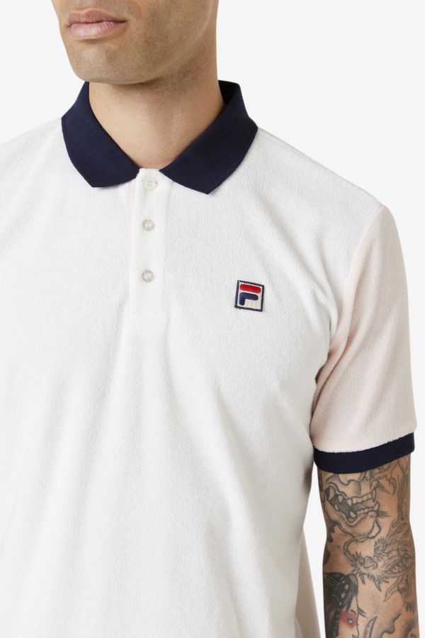 Gramme Polo Fila Outlets Marshmallow/Pink/Navy