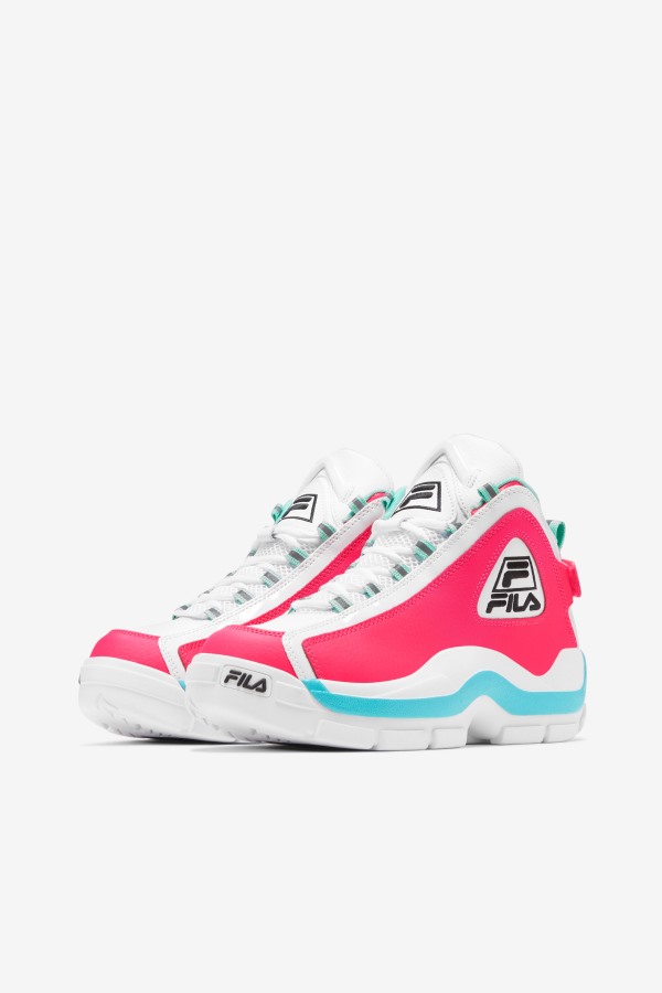 Women\'s Grant Hill 2 White/Diva Pink/Blue Fila Outlets