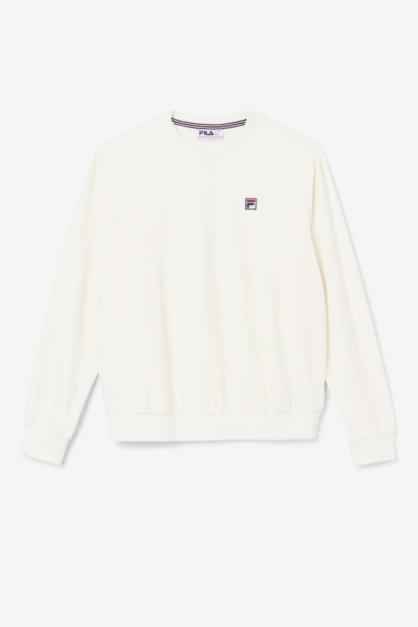 Earl Velour Crew Egret Fila Outlets