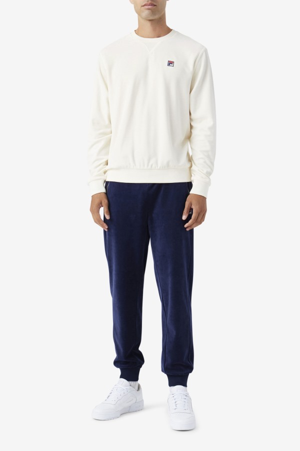 Earl Velour Crew Egret Fila Outlets
