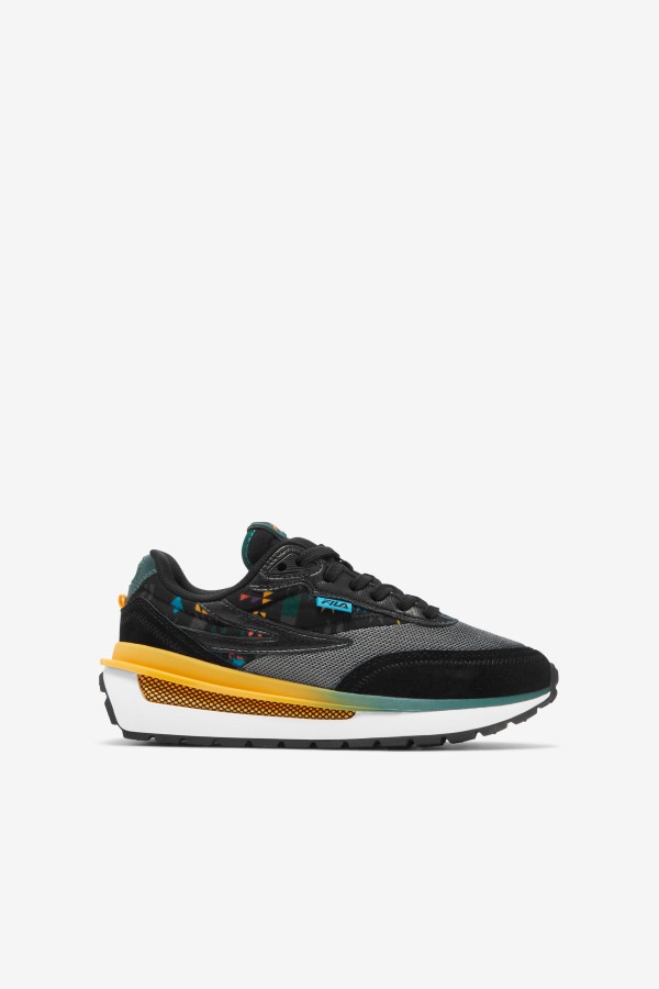 Big Kids' Renno Fila Outlets Black/June Bug/Saffron