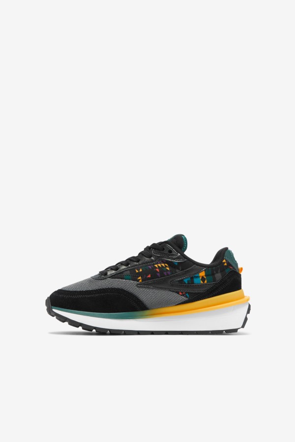 Big Kids\' Renno Fila Outlets Black/June Bug/Saffron