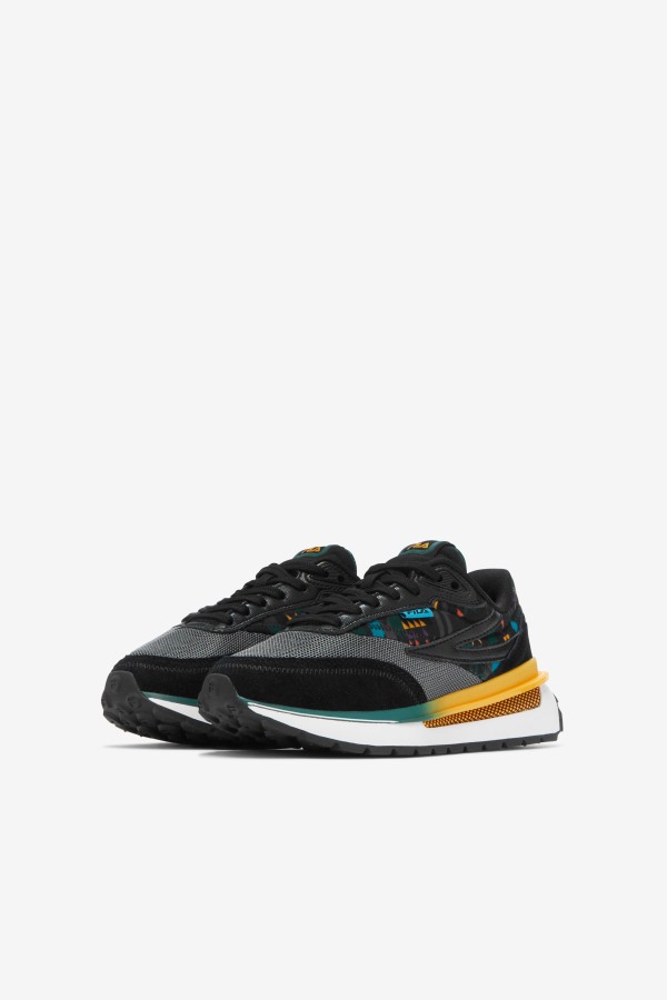 Big Kids\' Renno Fila Outlets Black/June Bug/Saffron
