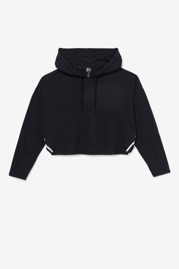 Fi-Lux Cropped Hoodie Black Fila Outlets