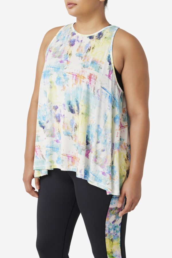 Fila Outlets Tie Dye Fi-Lux Open Back Tank Top