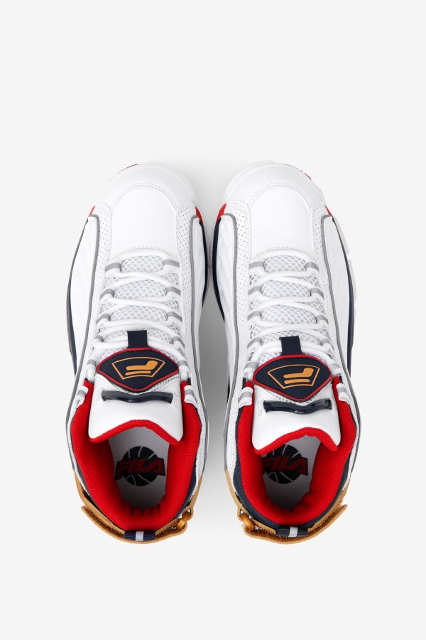 Fila Outlets Big Kids\' Grant Hill 2 Game Break White/Blues/Red
